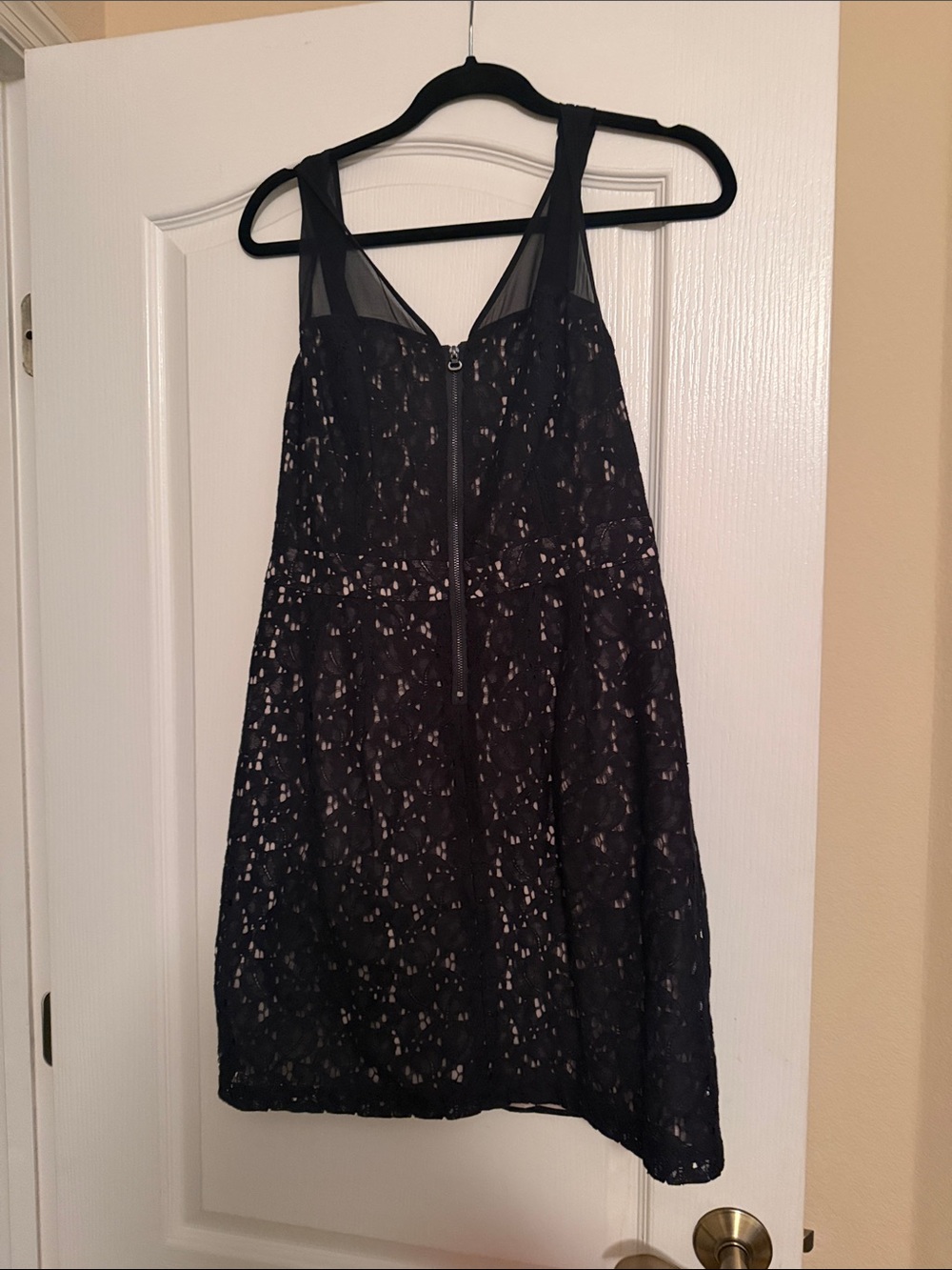BCBGeneration Black Lace Fit-and-Flare Dress